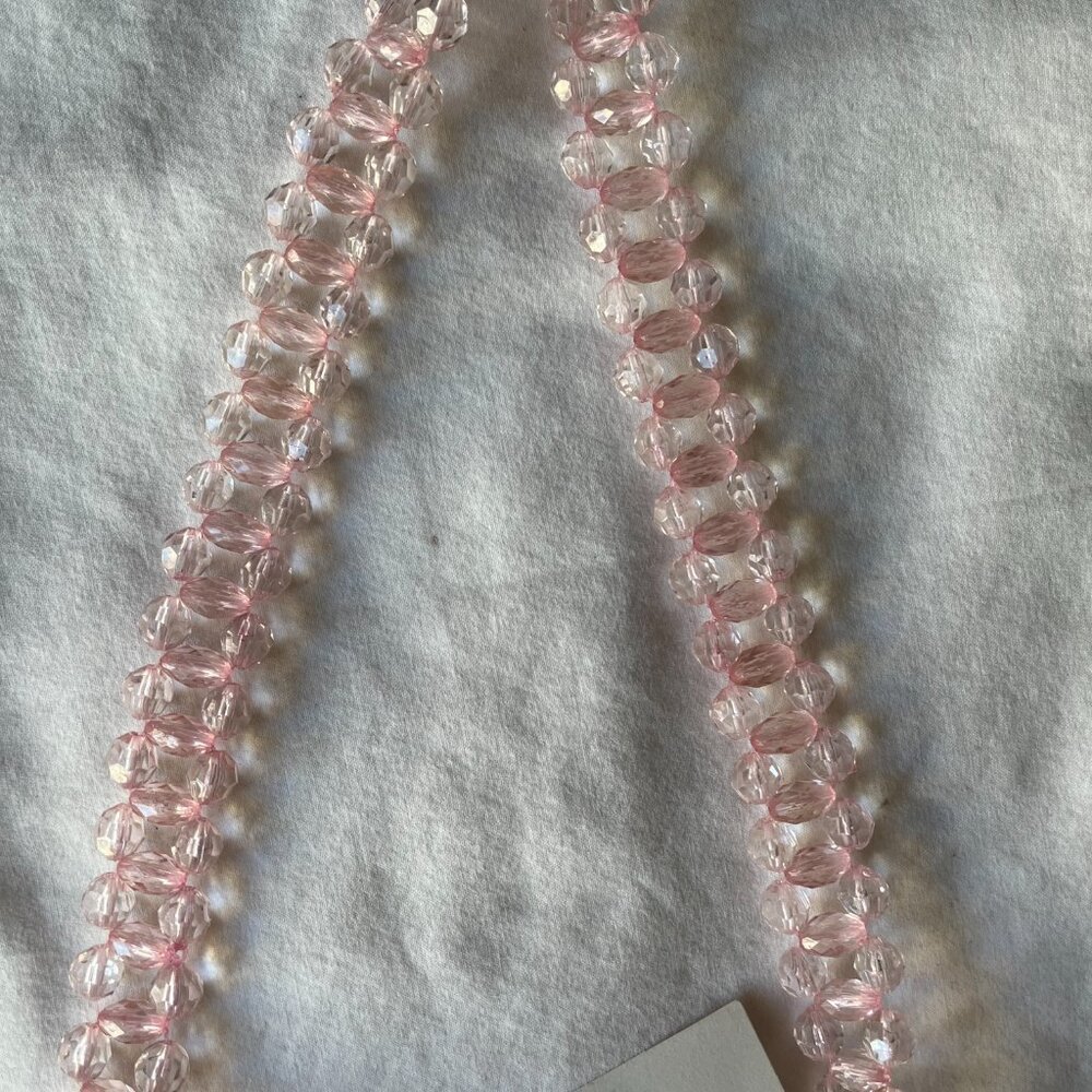 Beaded Shoulder Bag in Pretty Pink Sparkly Beads, NWT - Picture 3 of 8